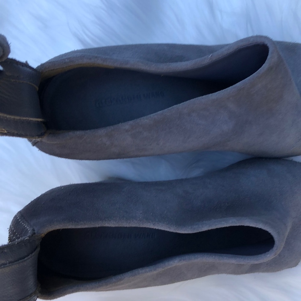 Alexander Wang suede ankle strap wedge heel zipper - Picture 5 of 7